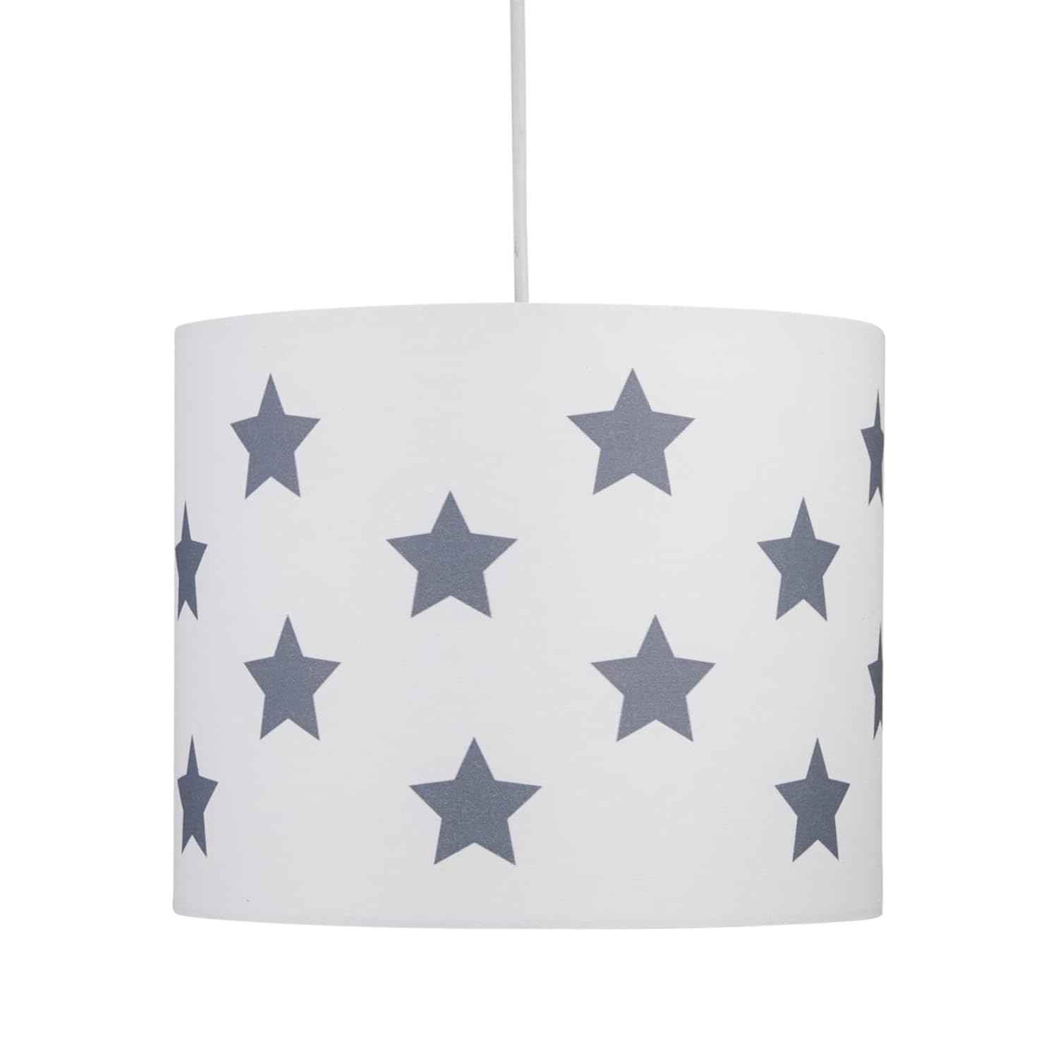 Firstchoicelighting White & Dark Grey White Grey Stars 25Cm Light Shade