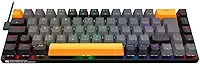 Teclado Mecânico Gamer Machenike K500-B68 RGB, Aluminio Hot-Swap, Switch Red, Cinza, ABNT2 C/fio
