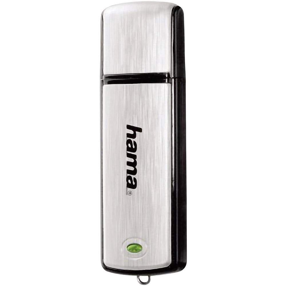 Hama Fancy USB Flash Drive, USB 2.0, 128 GB, 10MB/s, Black/Silver