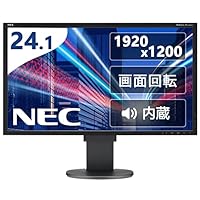 NEC 24.1インチ IPSモニター ディスプレイ フルHD WUXGA 1920x1200 16:10 画面回転 高さ調整 縦型 USBハブ スピーカー内蔵 HDMI対応 Switch&PlayStation対応 LCD-EA244WMi-BK (整備済み品)