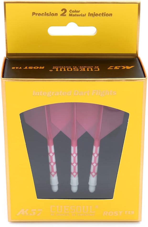 CUESOUL ROST T19 Integrated Dart Shaft and Flights 33mm Big Wing Shape-Say Goodbye to Falling Dart Flight