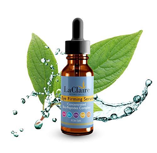 LaClaire Eye Firming Serum with Caffeine, Peptides, Botanicals - Best Treatment for Puffy Eyes, Wrinkles, Fine Lines (5 ml/0.5 oz)