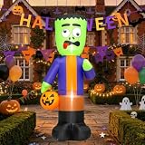 InfleasJoiy 5FT Frankenstein Inflatable Outdoor Decoration with Built-in LED Light, Suitable for Indoor, Patio, Lawn and Garden Scenes.