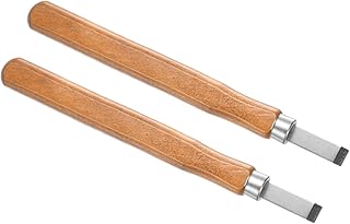 Kozelo 2pcs Wood Carving Knife Tool - [Big Flat] High Speed Steel Metal Blade Art Craft Hobby Exacto Knives for Leather Wood Modeling - Buy now