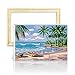 Produktbild decalmile Malen Nach Zahlen Kits DIY Leinwand Gemälde für Erwachsene Kinder Anfänger Sonniger Strand 16"X 20" (40 x 50cm, Holzrahmen)