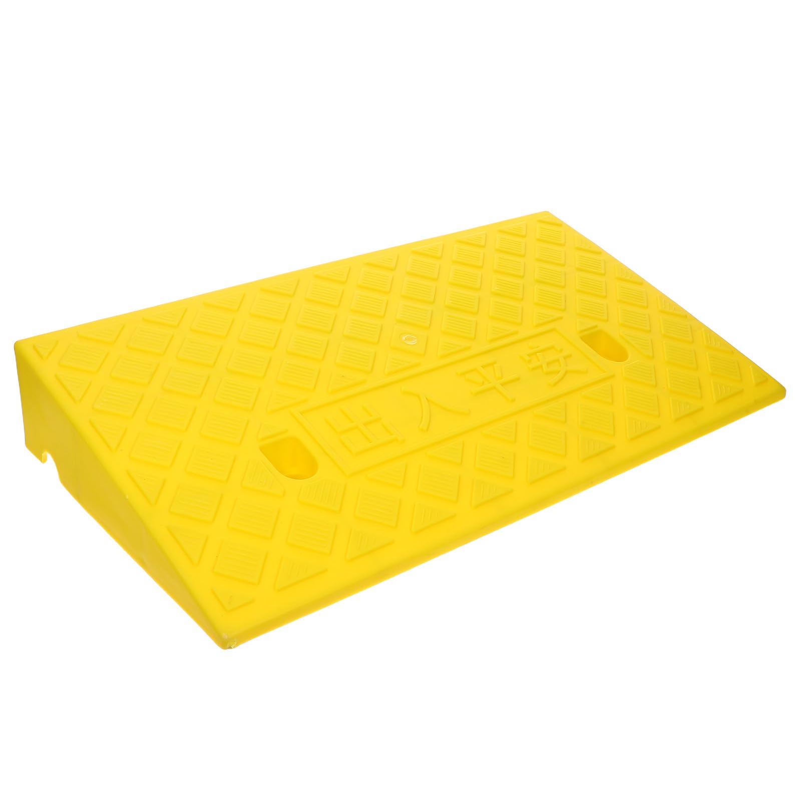 Rampa de Umbral PE Amarilla para Silla de Ruedas y Scooter | Portátil, Retirada Manual, Carga Alta, Instalación Rápida, Uso en Espacios Públicos y Escuelas