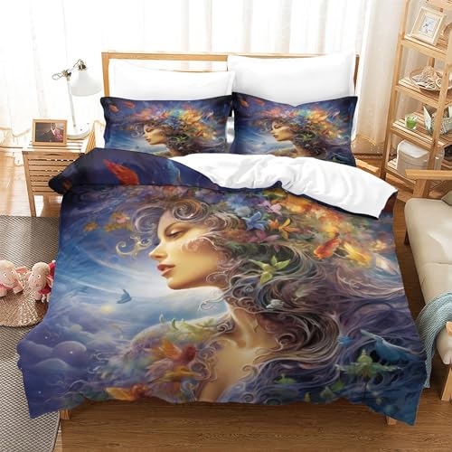 Parure de lit king 3D de qualité supérieure en microfibre douce et résistante - 3