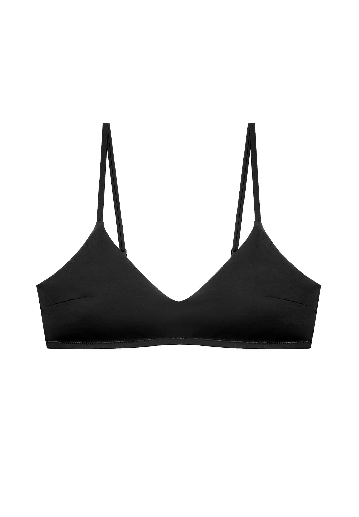 YAMAMAY - Bikini Parte Alta, Modello Bralette Senza Ferretto, Imbottitura Removibile, Donna, Essentials, Nero, monocromo