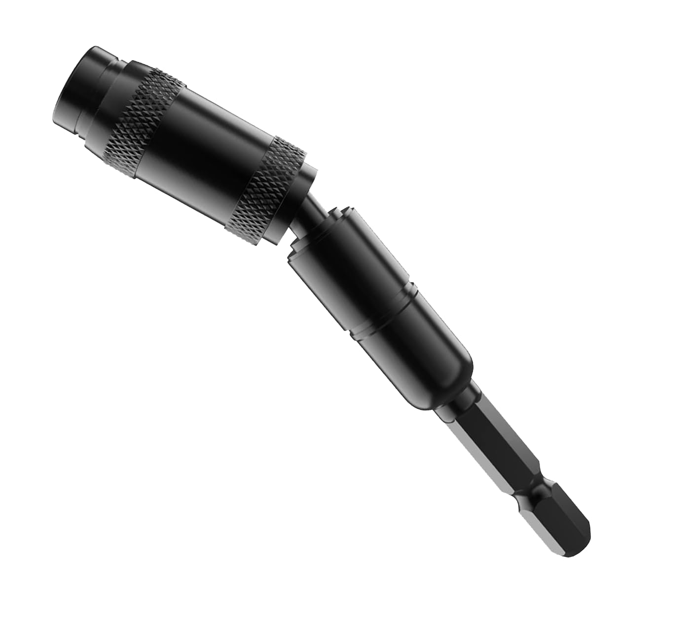 Pivoting Bit Tip Holder 1/4”Magnetic Screw Drill Tip Pivot Screwdriver Bit Holder Magnetic Screw Holder Extender Bendable in 20° Angle for Corners or