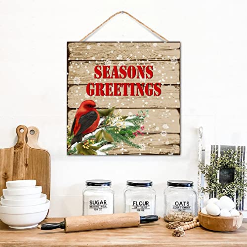 Oiseau Red Cardinal sur bois panneau décoratif pour maison cosy