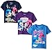 Shimmer and Shine Little Girls' Toddler 3-Pack T-Shirts, Blue/Purple, 2T