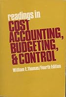 Readings in Cost Accounting, Budgeting and Control 0538010509 Book Cover