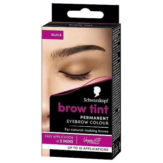 Schwarzkopf Brow Tint - Tinte De Cejas Negro Tono 1.1 – Coloración permanente - Color natural y duradero de hasta 4 semanas