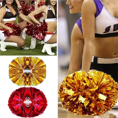 GIUPLOKID Accessoires de Cheerleading : balles colorées, Pompons de Pom-Pom Girl, 6 pièces, Multicolores, à Double tête(Blue) – vue 3