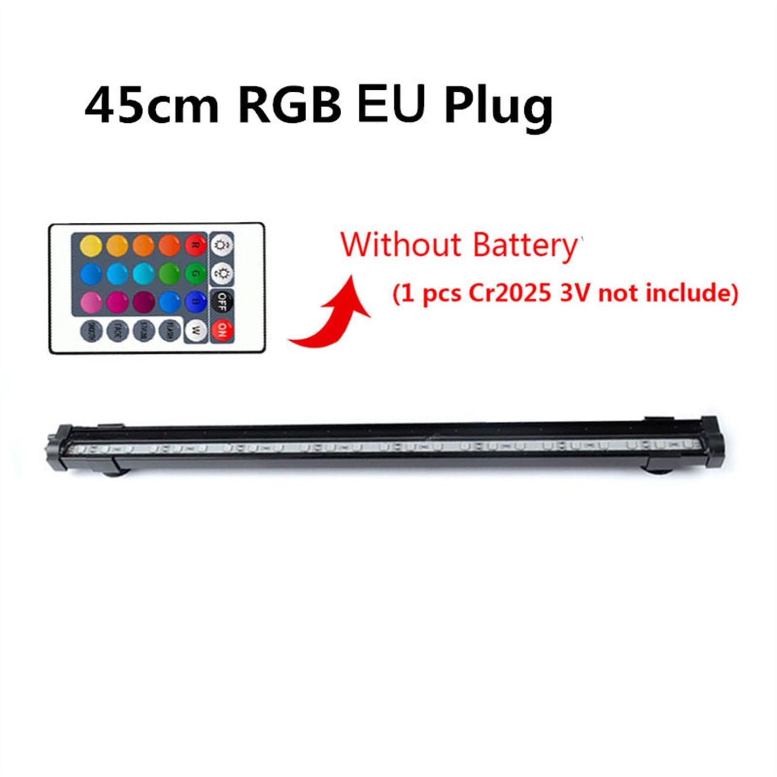 Luces Para Estanques Aquarium Fish Tank Light Impermeable DIRIGIÓ Luz de barra de la bomba de burbuja 23/30/35/5 / 52cm Lámpara subacuática Decoración Iluminación 24 Teclado Control remoto Luces Sumer