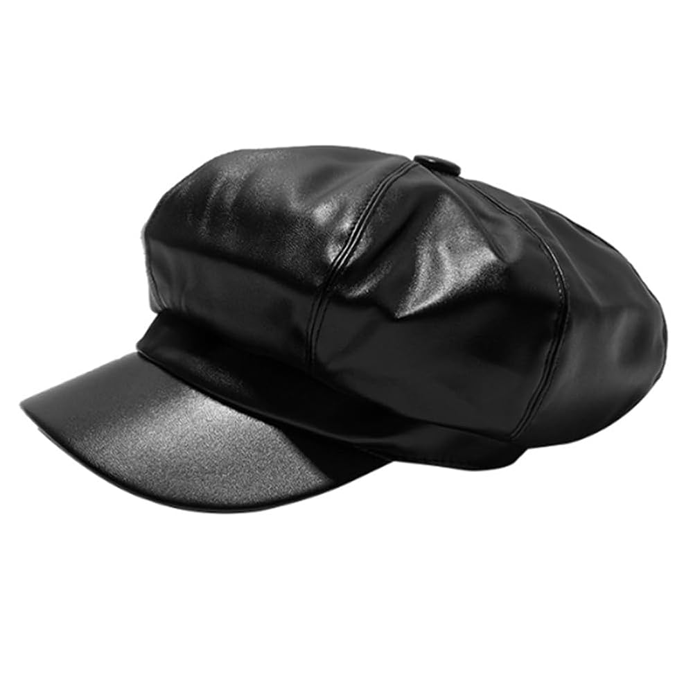 帽子 vintage OLD GAP leather cap VINTAGE YAMAHA MOTORCYCLES STAR BLACK LEATHER NEWSBOY CABBIE