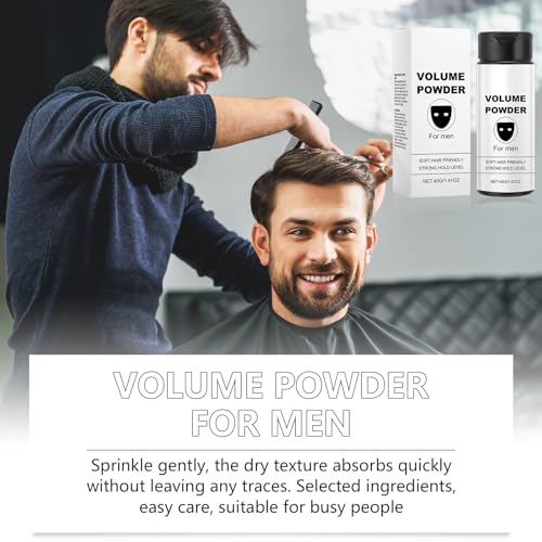 Texturpuder für Männer, Based Texture Powder, 40g Haarstyling-Pulver Mit Textur, Volumen Puder Haare mit Mattem Effekt, Haarpuder für Männer