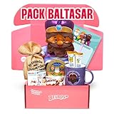 BELROS Pack Reyes Magos. Incluye Peluche Baltasar, Surtido Chocolates y Carbon Dulce. Regalo Taza Rey Mago Baltasar. Regalos Navideños. Celebraciones. Ideal Amigo Invisible. Regalo para Niños