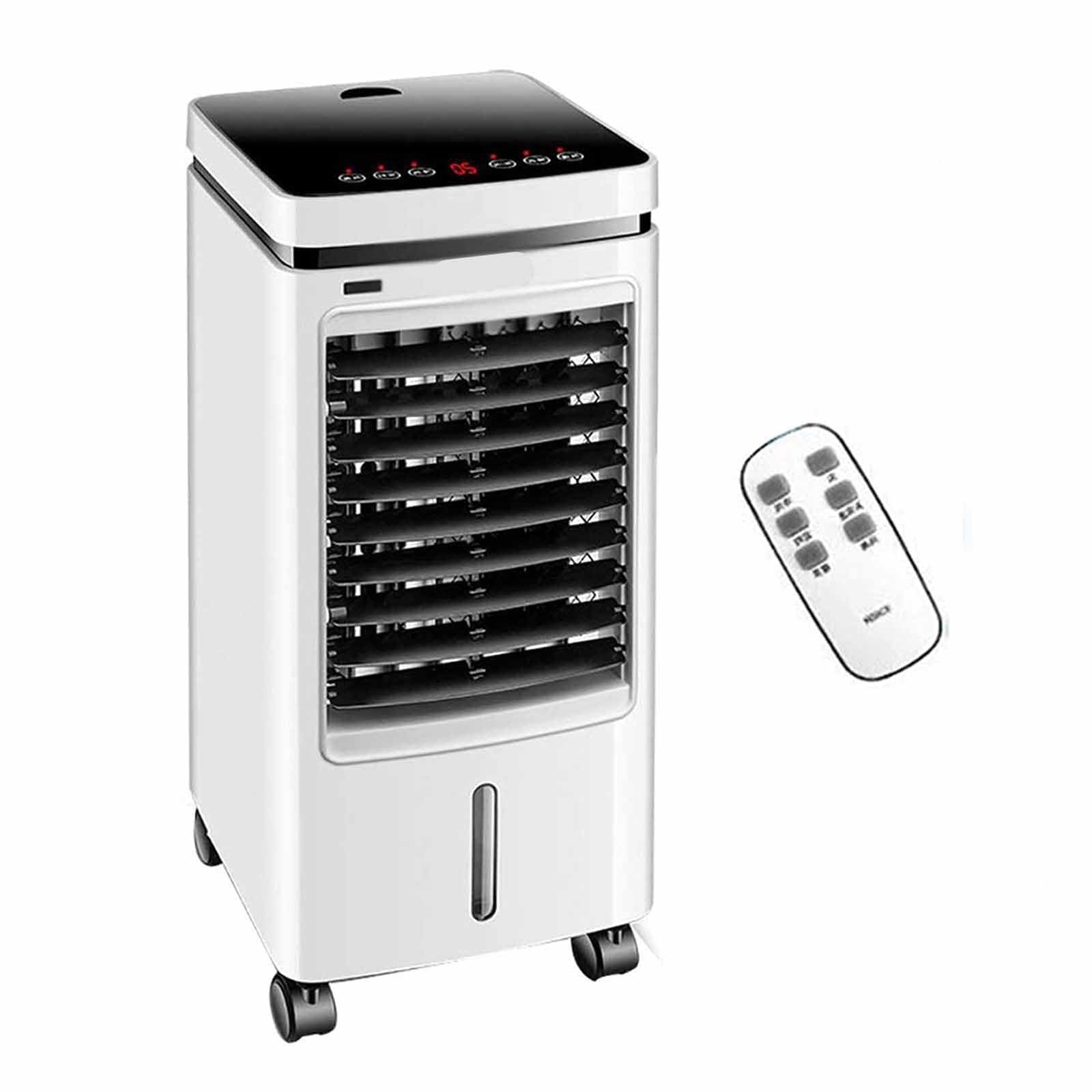 FHRKA Evaporation Air Cooler - 60W, Dual Water Tanks on The Upper And Lower, with Remote Control And Casters for Home And Office
