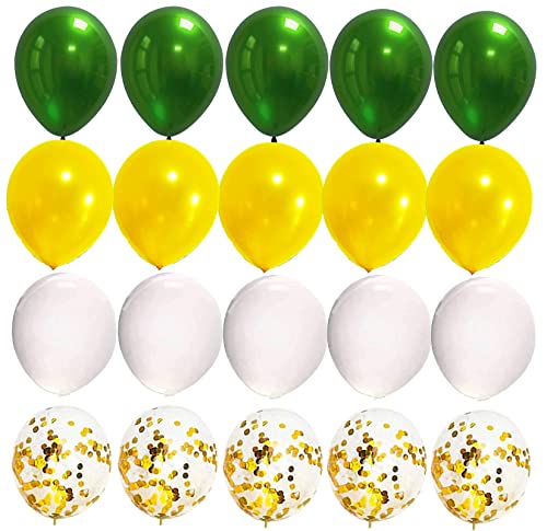 Image of Graduation Party Decorations Green Yellow 2026 /Green Yellow Graduation Decorations /Green Gold Balloons of 20pcs for Tractor Birthday Decor (Pack of 3)