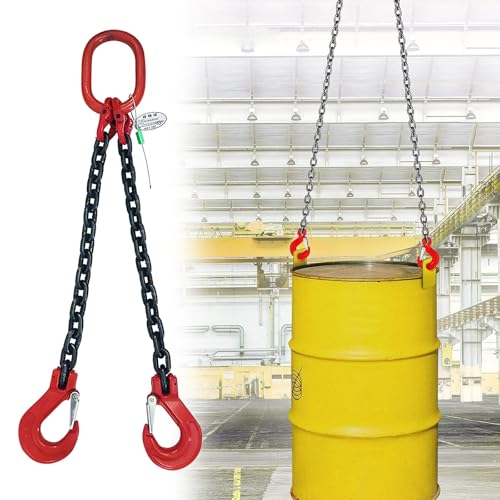 WJFTODAY Chaînes de Levage Robustes en Acier G80 Personnalisables pour la manutention d'é'équipements en Usine et en entrepôt - Solution de Levage Durable, Haute résistance et de qualité Industrielle