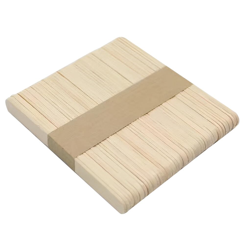 50PCS Wood Craft Sticks Ice Cream Sticks Craft Sticks Ice Pop Sticks for DIY Crafts, Sticks for Popsicle