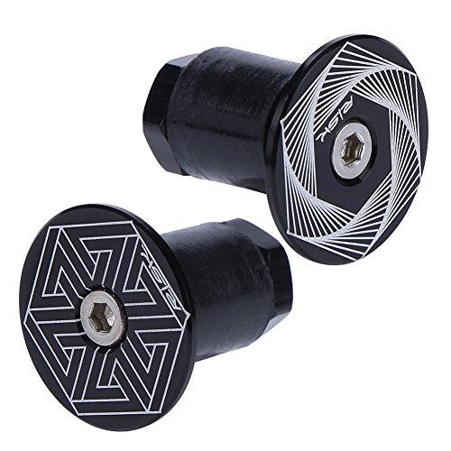 VGEBY 1 Paar Fahrradlenker Endstopfen, Aluminiumlegierung, verstellbar, erweiterbare Lenkerendkappen für die meisten Fahrräder Rennräder Mountainbikes (Circinate)