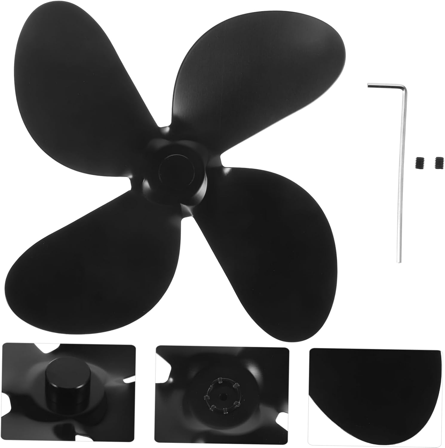 Ciieeo Stove Fan Replacement Part for Efficient Heat Powered Fireplace Fans Quiet Operation Easy Installation