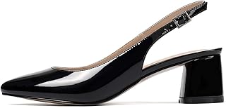 Sponsored Ad - Sammitop Women's Mid-heel Slingback Sandals Almond Toe Block Heel Pumps Classic Dress Shoes