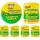 4 x Gel Repelentes Antimosquitos Interior y Exterior | Ahuyentador Moscas y Mosquitos sin Químicos - Repelente Natural Insectos con sabor Citronela