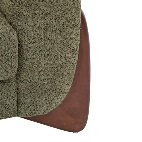 Image of Christopher Knight Home Almab 82 Inches Sofa Couch, Cozy Boucle Upholstered 3-Seater Sofa, Wood Frame Couch, Comfy Couches for Living Room and Office, Modern Soft Plush Sofa, Olive Green