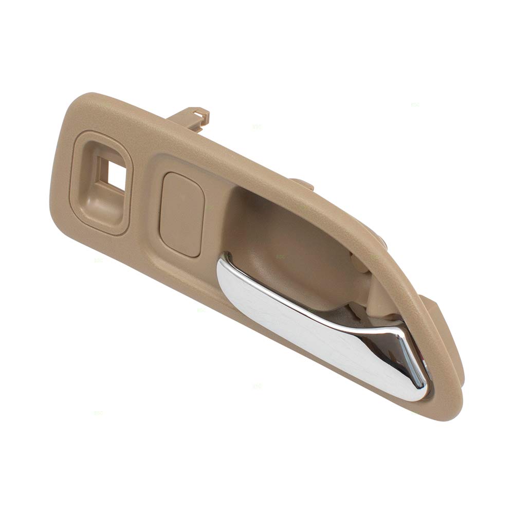 AutoandArt Brock Replacement Passengers Front Inside Interior Door Handle Beige & Chrome Compatible with Accord Sedan Wagon 72125-SV4-003ZE