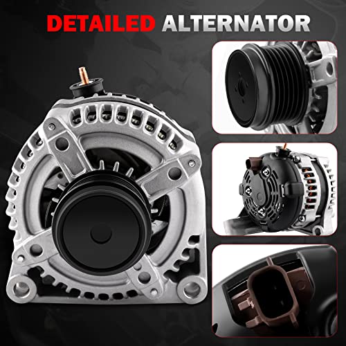 Astou New Alternator 160Amp Stable High Output Compatible V6 3.3L/3.8L For Dodge For Caravan 2001-2007 For Chrysler For Town & Country 2001-2007 Alternator Rebuild Kit Replace 13870 #TOP2