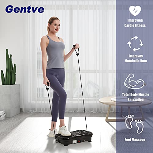 Vibration Plate Exercise Machine - Whole Body Workout Machine ，Fitness Vibration Platform Machine For Weight Loss & Foots Massage With Loop Bands + Bluetooth + Remote, 99 Levels #TOP1