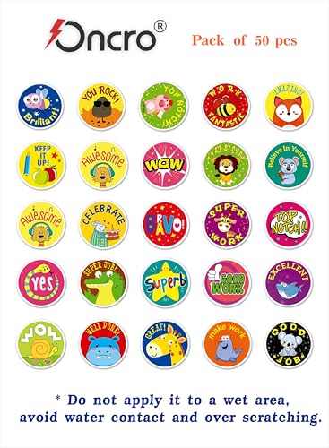 Image of 50 pcs Motivational Reward Stickers Cool Ideal for Teachers Parents Classroom Homework Learning Achievement Motivate Children Fun Rewards Celebrating Boost Kids Decorate Book Positive