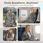 Compact Travel Blanket - Ultra Soft & Lightweight Knit Design Airplane Blanket, 53x72 Inch, Stylish Travel Shawl Wraps for Flights, Car,Travel Essentials, Gifts, Camping - Image 3