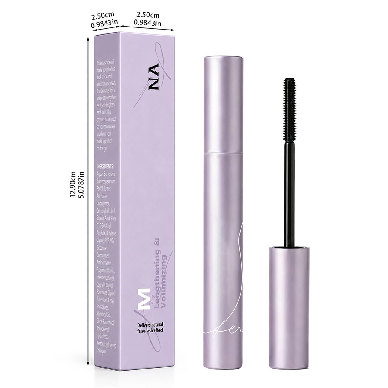 Mascara Volumen & Länge – Wimperntusche Schwarz, Glättende Textur, Kein Verklumpen, Smudge-Proof, Für Empfindliche Augen, Vegane Formel, Langanhaltend