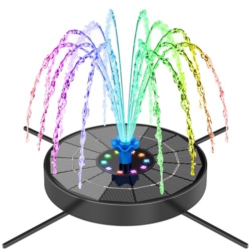 SEIRMEP Solar Fountain Pump 3 Spray Height Adjustments,