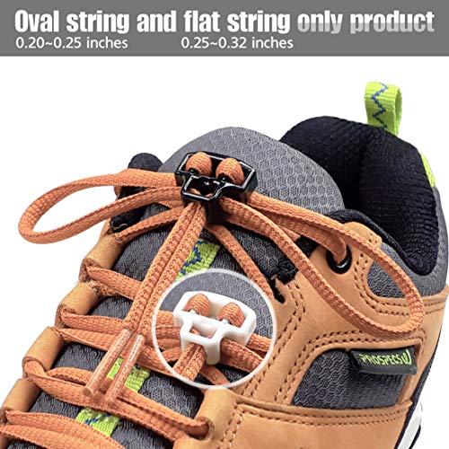 Twin Buckle – No Tie Shoe Laces For Adults Or Children, Can Be Used In Oval Or Flat Sports Shoelaces (4Pairs) #TOP2