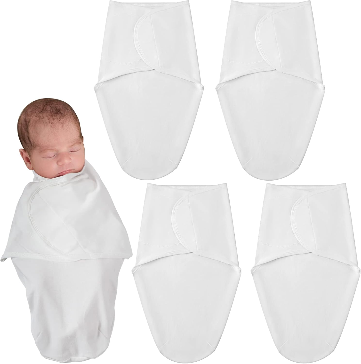 Newwiee 4 Pcs Preemie Baby Swaddle Preemie Swaddle Wrap