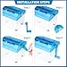A4 Paper Manual Shredder - Blue Portable Mini Paper Grinder Capacity 3L for A4 Files Documents Straight Cutting Tool Home Office Desktop Supplies WD23BL