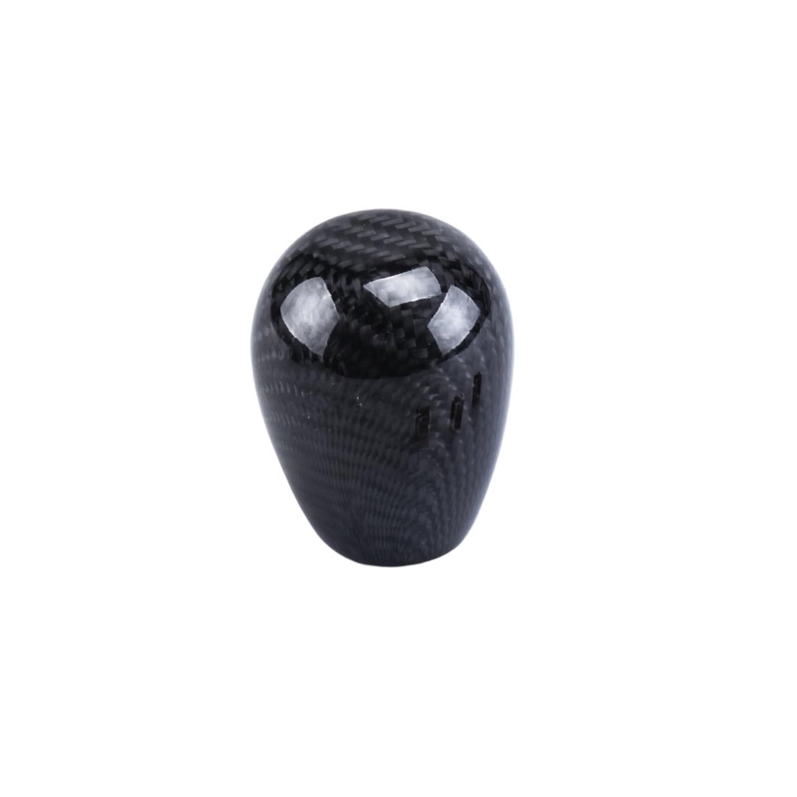 Shift Gear Knob Cover Racing Real Carbon Fiber Gear Shift Knob Manual Transmission Round Ball Shape Handle For 8mm 10mm 12mm(C black 5.8cm)