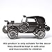 Metal Antique Vintage Car Model QBOSO Handcrafted Collections Collectible Vehicle Toys for Bar or Home Decor Decoration Great Birthday Gift (Black-Silver, Large