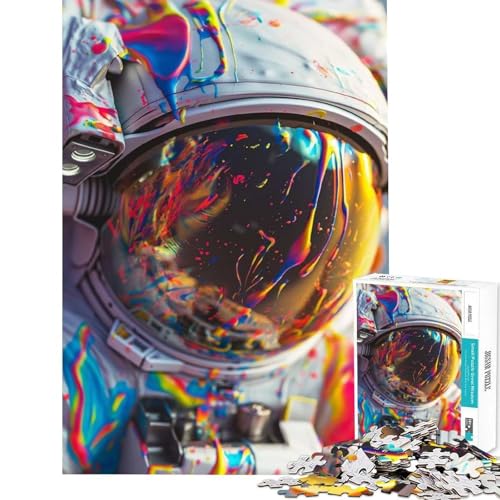 1000-teiliges Puzzle für Erwachsene Astronauten-Suchspiel für die ganze Familie Fesselndes Spielzeug zur Förderung der Geduld Geschenk für Frauen und Männer Verbesserung des Gedächtnisses (38x26cm)