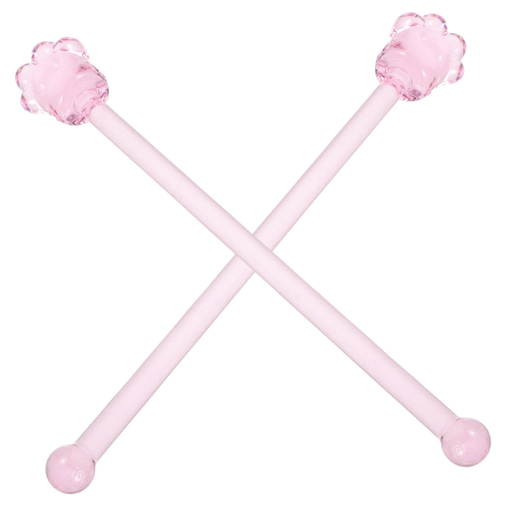Cabilock 2Pcs Glass Drink Stirrers Creative Cocktail Swizzle Sticks Reusable Mixing Rods for Juice and Party Beverages Adorable Design