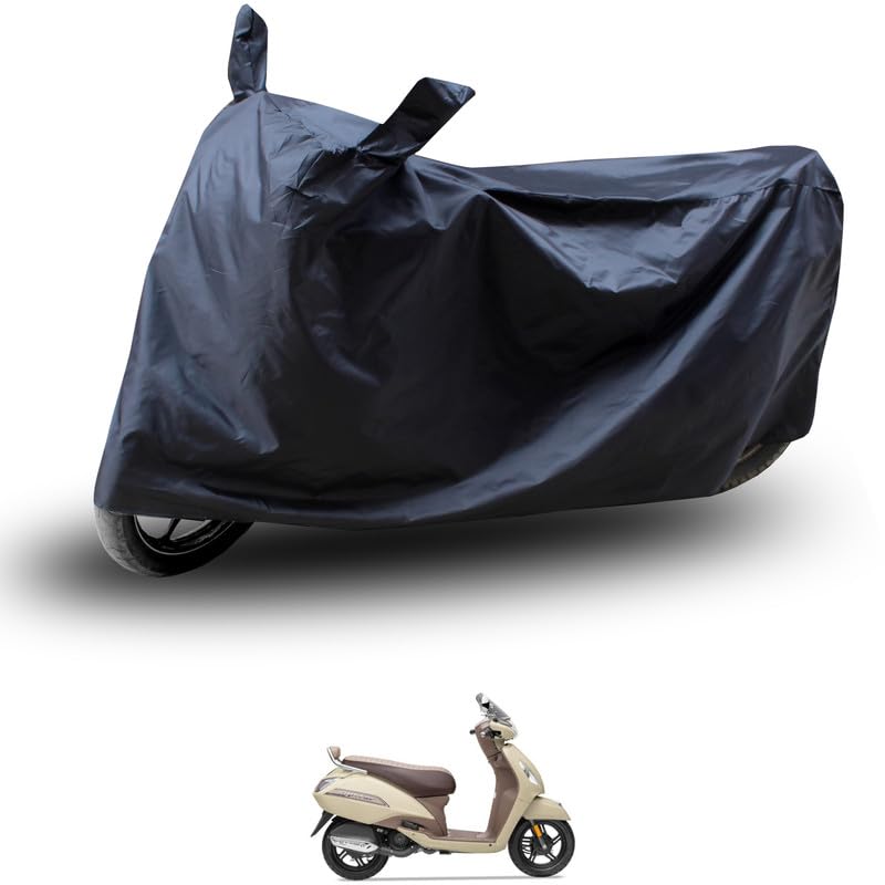 Image of SHAH BROTHERS Water Resistant Bike Cover Compatible for TVS Jupiter Classic Motorcycle /Bike Body Cover - Black
