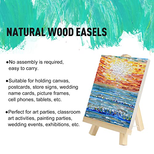 Kinlink 9 Inch Tall Wood Easels For Display Set Of 18, Display Easel Tabletop, Painting Easel Stand For Artist Students #TOP1