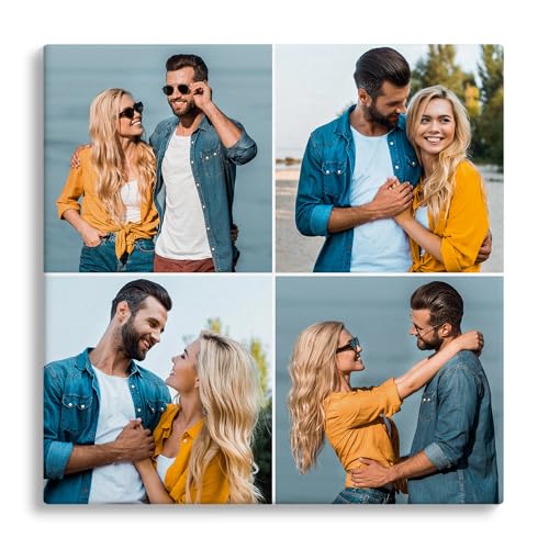 Cimpress Collage Photo sur Toile Personnalisée, Photo personnalisée sur toile, Impressions sur toile Personnalisées avec vos Photos, 4 Photos 30x30 cm,...