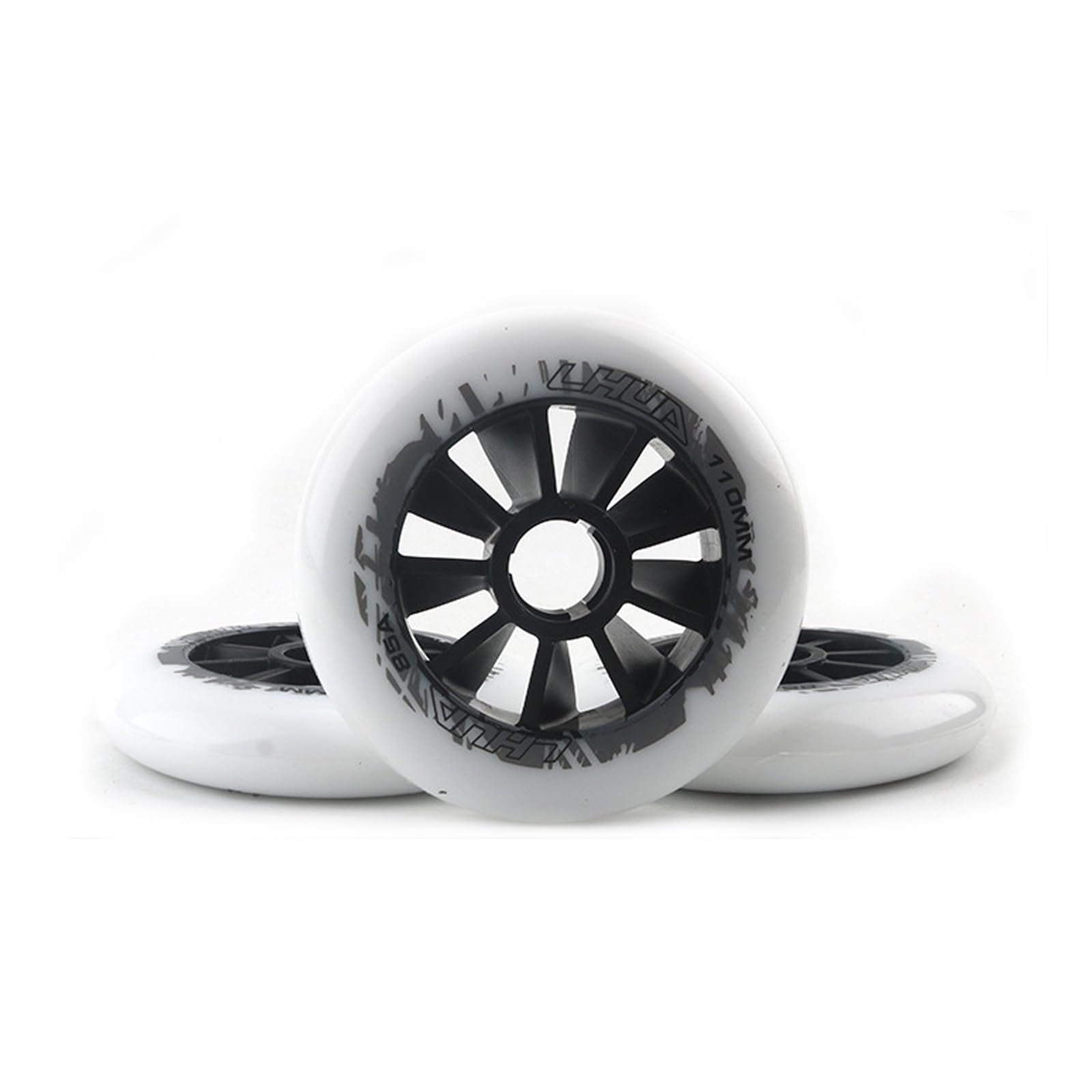 Generico Rotelle per Pattini in Linea Esterno Interno Ruote di Ricambio per Pattinaggio di velocità in Linea Professionali da 90 mm, 100 mm E 110 mm, Durezza della Gomma PU 85A