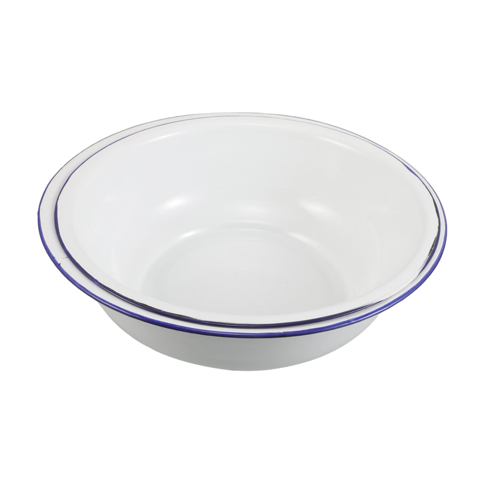 2 Vaschette per Pediluvio in Smalto Vintage, Lavabo Bagno in Metallo Smaltato Resistente, Bacinella Smaltata per Ammollo Piedi e Lavaggio, Dimensioni Generose Adatte a